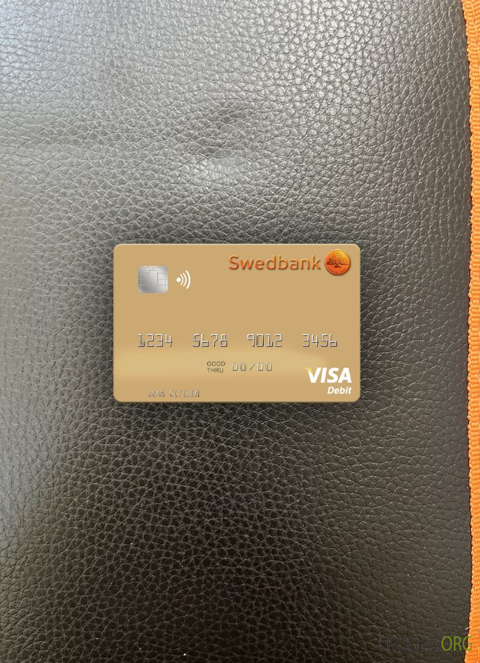 Suède Swedbank visa carte de débit photolook ,